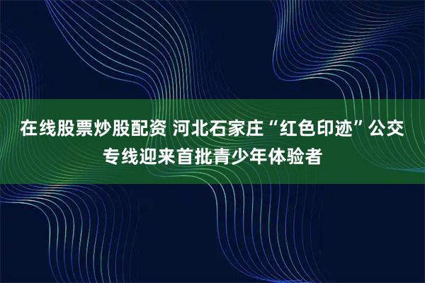 在线股票炒股配资 河北石家庄“红色印迹”公交专线迎来首批青少年体验者